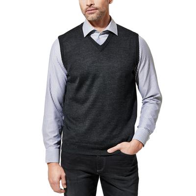 Walbusch Herren Merino-Mix V-Pullunder Schwarz Image