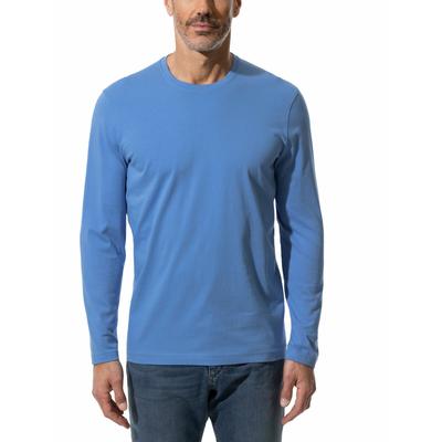 Walbusch Herren Langarm-Shirt Rundhalsausschnitt Blau Image
