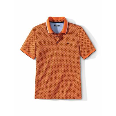 Walbusch Herren Mosaik-Polo Orange gemustert Image