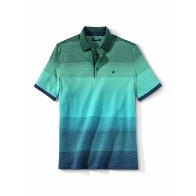 Walbusch Herren Ombre Streifenpolo Hitzefrei Blau gestreift Image