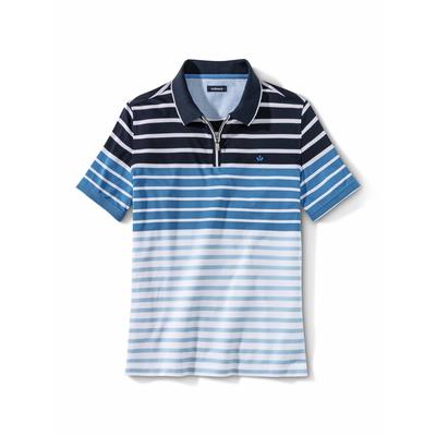Walbusch Herren Club Polo Blau gestreift Image