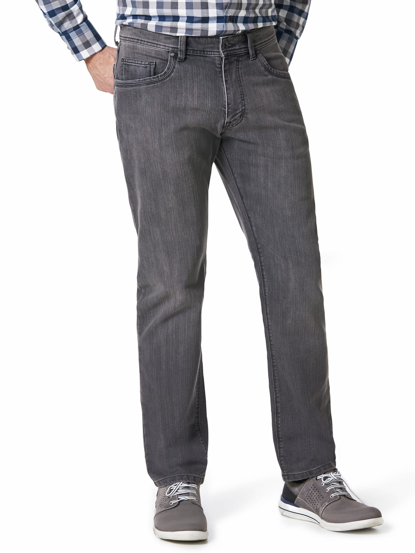 Walbusch Herren T400 Sport-Jeans Modern Fit Grau