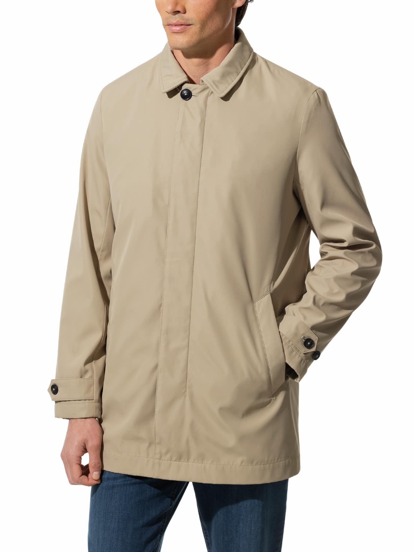 Walbusch Herren 4-Jahreszeitenmantel Beige