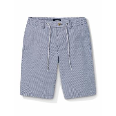 Walbusch Herren Seersucker Bermuda Blau gestreift Image