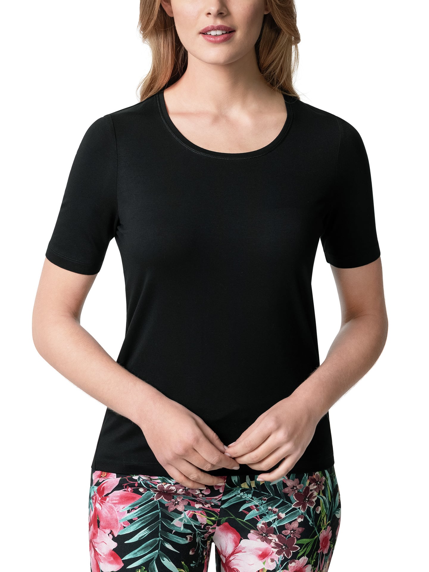 Walbusch Damen Viskose-Shirt Schwarz