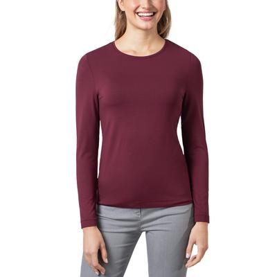 Walbusch Damen Viskose-Shirt Langarm Rot Image