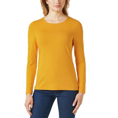 Walbusch Damen Viskose-Shirt Langarm Gelb Image