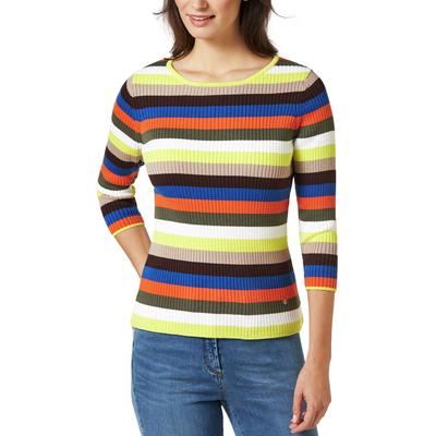 Walbusch Damen Pima Cotton leichter Pullover Beige gestreift Image