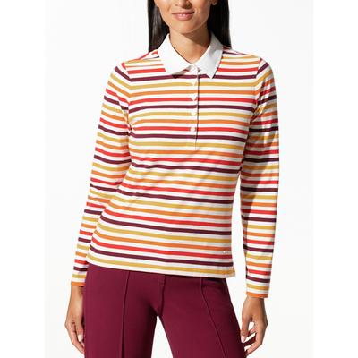 Walbusch Damen Thermo-Polo Rot gestreift Image