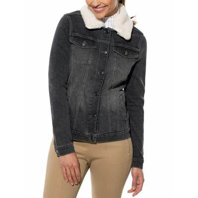 Walbusch Damen Jeans Jacke Teddykragen Blau Image