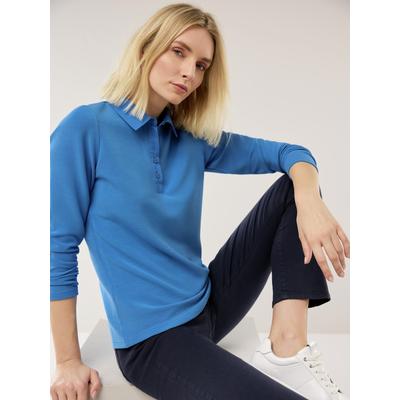 Walbusch Damen Ottoman Polo Shirt Hellblau Image