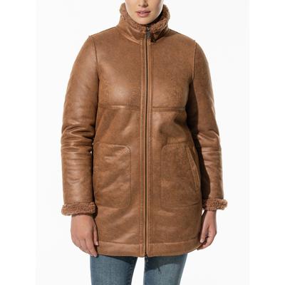 Walbusch Damen Longjacke Lammfelloptik Beige Image