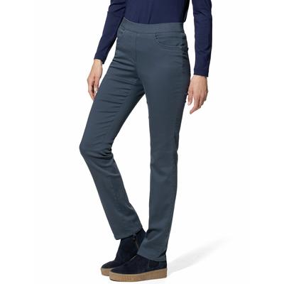 Walbusch Damen Thermo-Bügelfrei Baumwollhose Blau Image