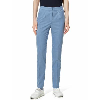 Walbusch Damen Flanell-Bundfaltenhose Hellblau noch offen: Muster Image