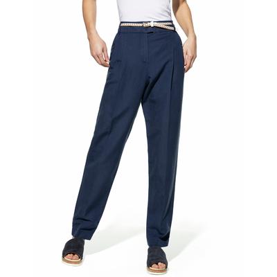 Walbusch Damen Leinenmix Chinohose Blau Image