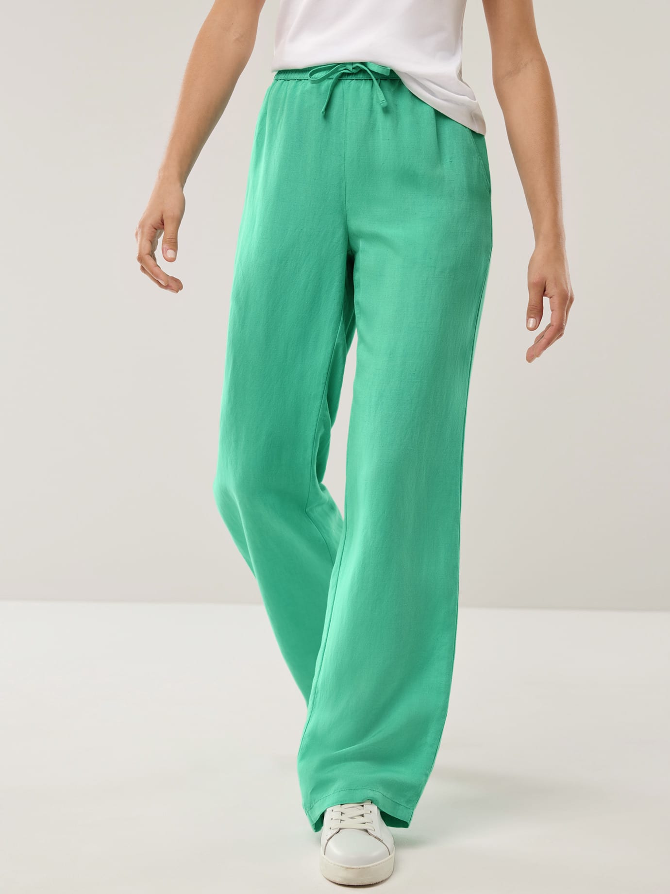 Walbusch Damen Marlene-Hose Leinenmix Grün