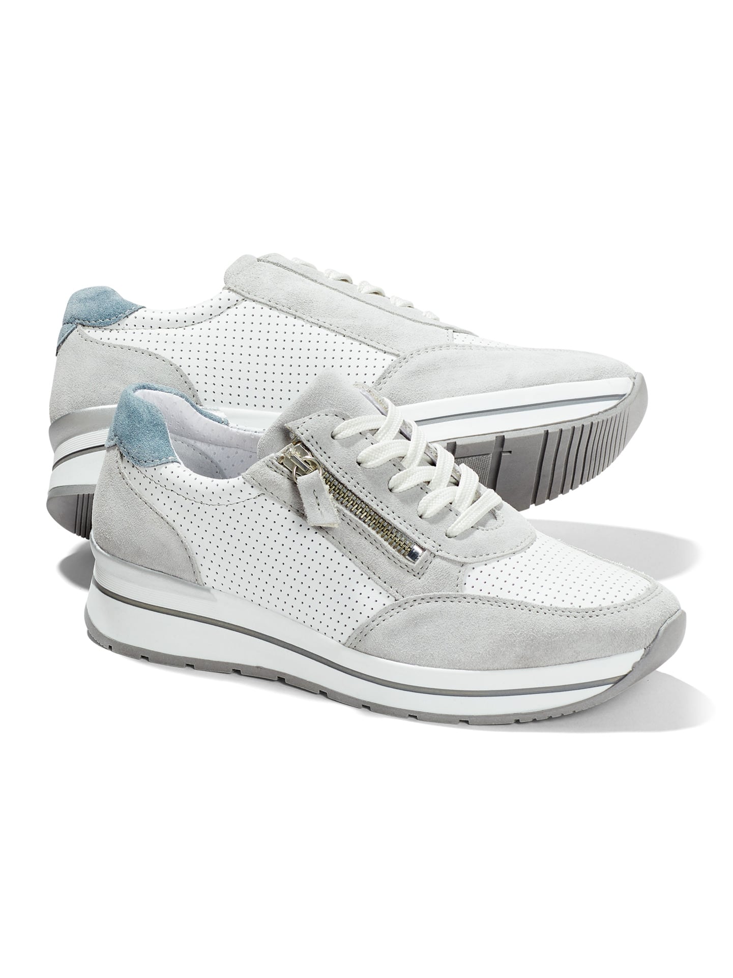 Walbusch Damen City Perfo-Sneaker Gelb mehrfarbig
