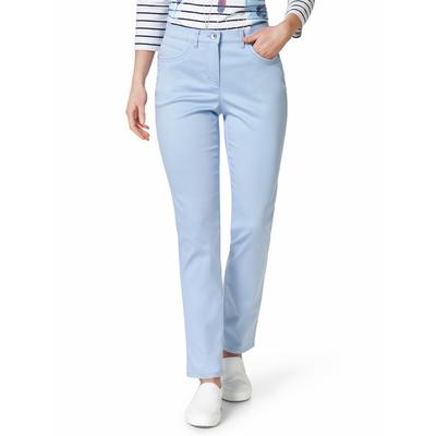 Walbusch Damen Bügelfrei Baumwollhose Slim Fit Hellblau Image
