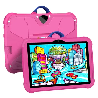 New Cartoon Pattern Kids Tablet 7.0 Inch Quad Core 4GB RAM 64GB ROM Android Learning Education Games