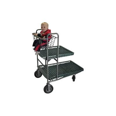 R.W. Rogers Company 29 1/4" x 40" 2-Tier Nesting Garden Cart with Child Seat and 6" and 8" Semi-Pneumatic Wheels - 600 lb. Capacity