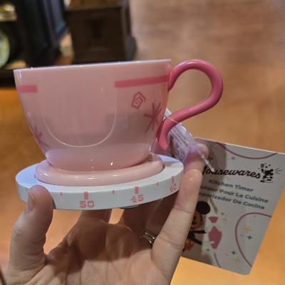 Disney Kitchen | Disney World Pink Teacup Kitchen Timer | Color: Pink/White | Size: Os