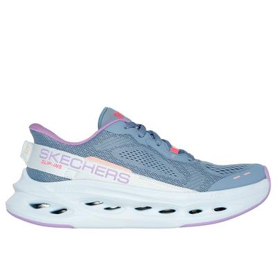 Skechers Women's Slip-ins: Max Cushioning Glide-Step Hands Free Slip-ins Sneaker | Size 6.0 Wide | Slate | Textile/Synthetic | Vegan | Machine Washable