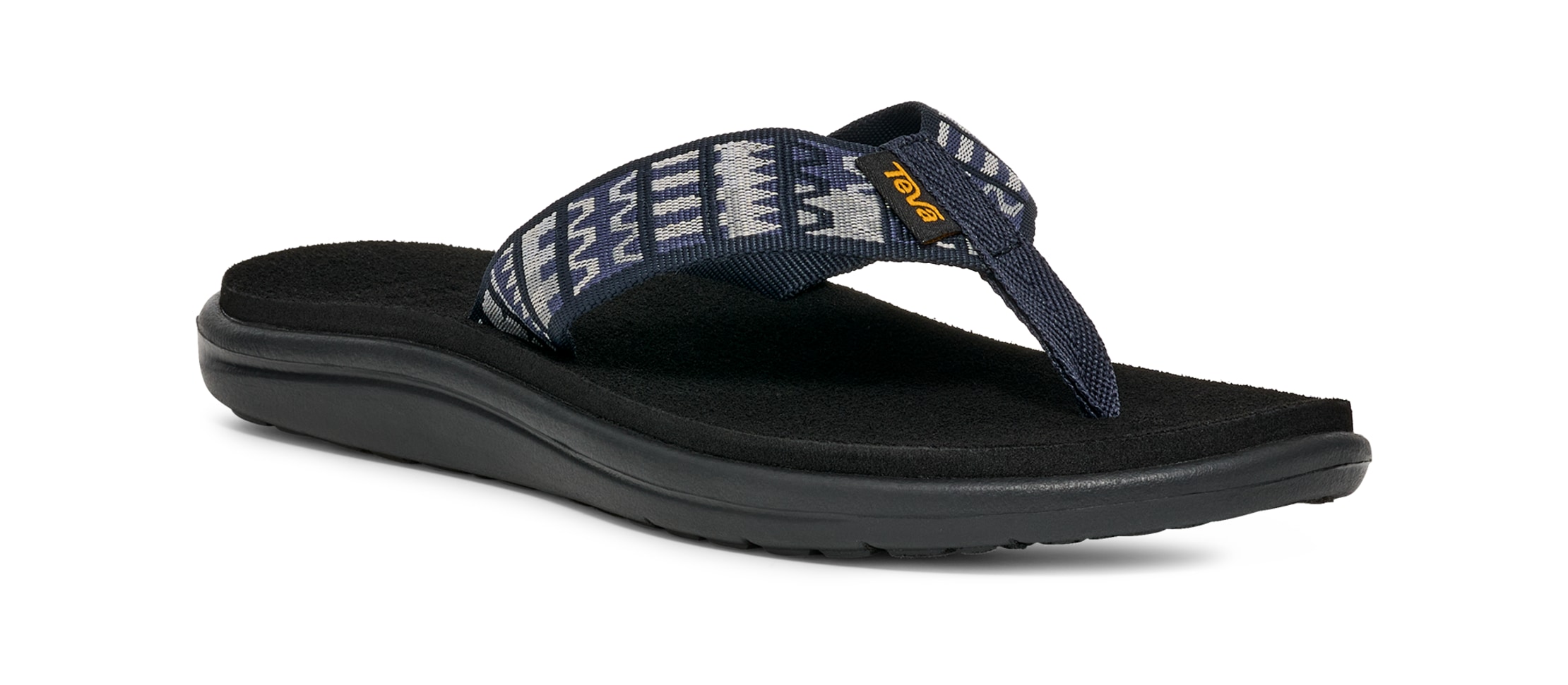 Sandale TEVA "W VOYA FLIP", Damen, Gr. 41, blau (geo mashup navy), Textil, Schuhe Sandale