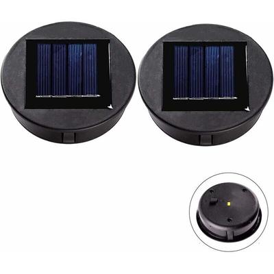 2 Stücke Top Ersatz Solar Licht Für Laterne Solar Panel Licht Abdeckung Mit Led-lampe Image