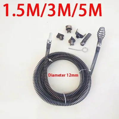1.5/3/5 Meters Electric Drill Drain Dredging Spring Sink Cleaner Sewer Dredging Tool For Keeping The Drain Pipe Unblocked