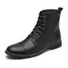 COZOK Männer Mode Stiefel Britsh Neue Ankunft Vintage Leder 100% Wasserdichte Schuhe Stiefel Herbst Winter männer Stiefeletten Plus größe