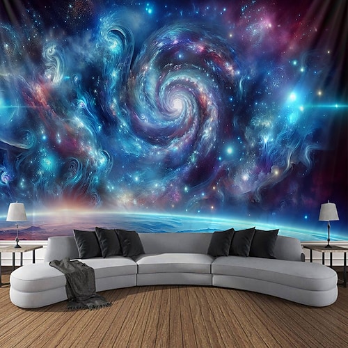 Planet Landschaft Wandteppich große Wandkunst Wandteppich Wanddekoration Fotohintergrund Decke Vorhang Wohnraum Schlafzimmer Einrichtung Image