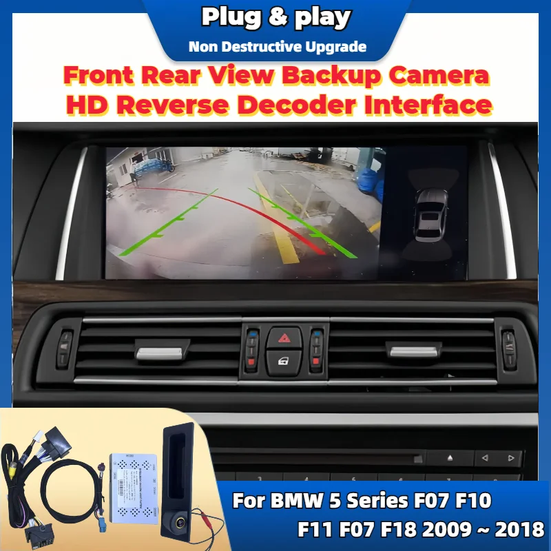 Rückfahrkamera-Kit speziell für BMW 5er F07 F10 F11 F07 F18 2009 ~ 2018 Original-Bildschirm Plug & Play Vorder-Rückfahrkamera Image