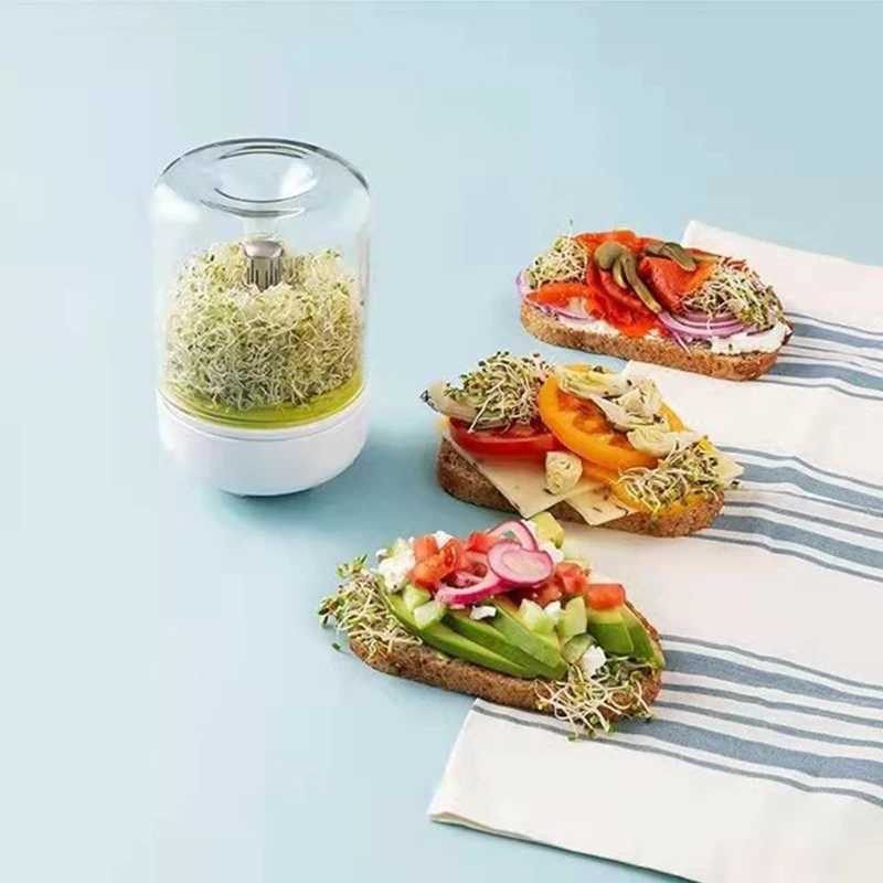 Arbeits platte Sprouter Sprossen Anbau Kit wieder verwendbare Haushalts küche Bohnen Pflanzen Keim system Samen Ernte behälter Lieferungen Image