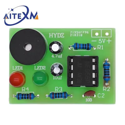 NE555 NE555P Multivibrator Kit Steady-state Circuit Dual Flash LAMPE DIY Training Maker Student Image
