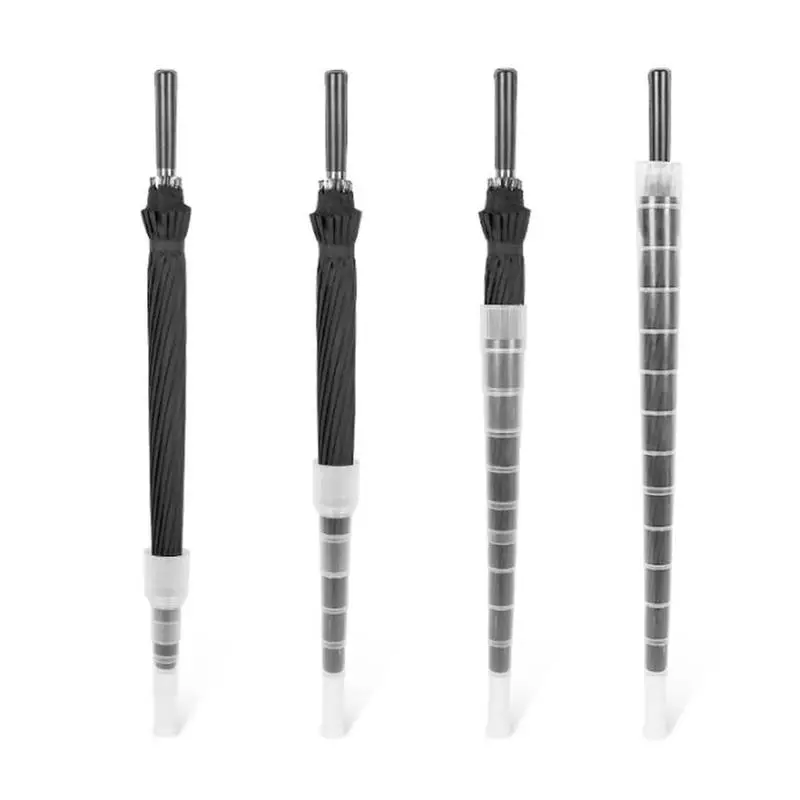 1 Stück 70/80cm versenkbare Regenschirm abdeckung wasserdichte transparente Hüllen Kunststoff-Tropfs chirm hülse Teleskop tropf fest Image