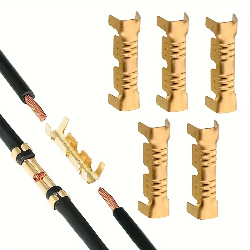 50/100 Stück U-förmige Kabelverbinderklemme – sehr gut zum Crimpen von elektrischen Klemmenblöcken und Steckverbinder! Image