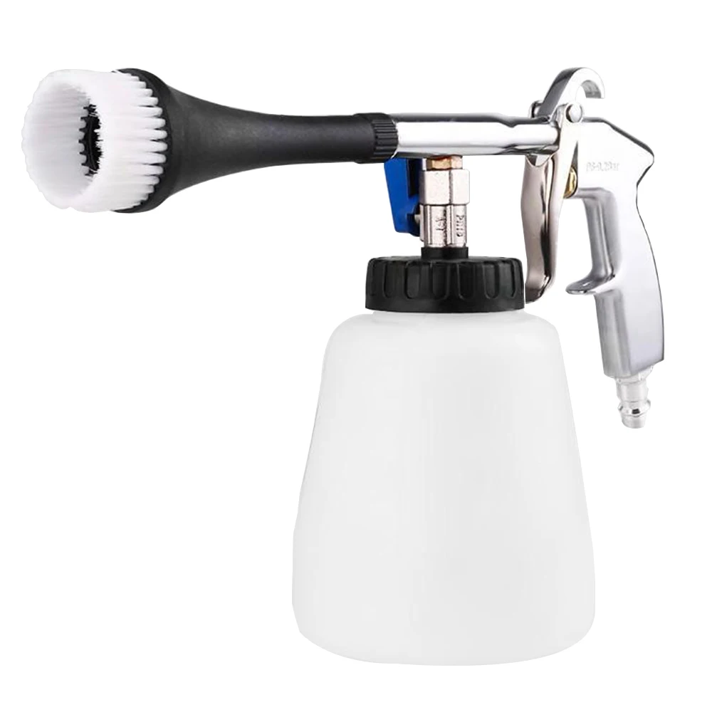 Hochdruck reiniger Wasser pistole Auto chemische Reinigungs pistolen Innen Tiefen reinigungs pistole Tornado Reinigungs werkzeug mit Bürste Luft betrieben Image