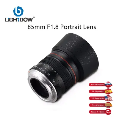 Lightdow 85 mm F1.8 Vollformat-Porträtobjektiv mit manuellem Fokus für Canon Sony Nikon DSLR-Kamera RU USA ES Overseas Warehouse Delivery