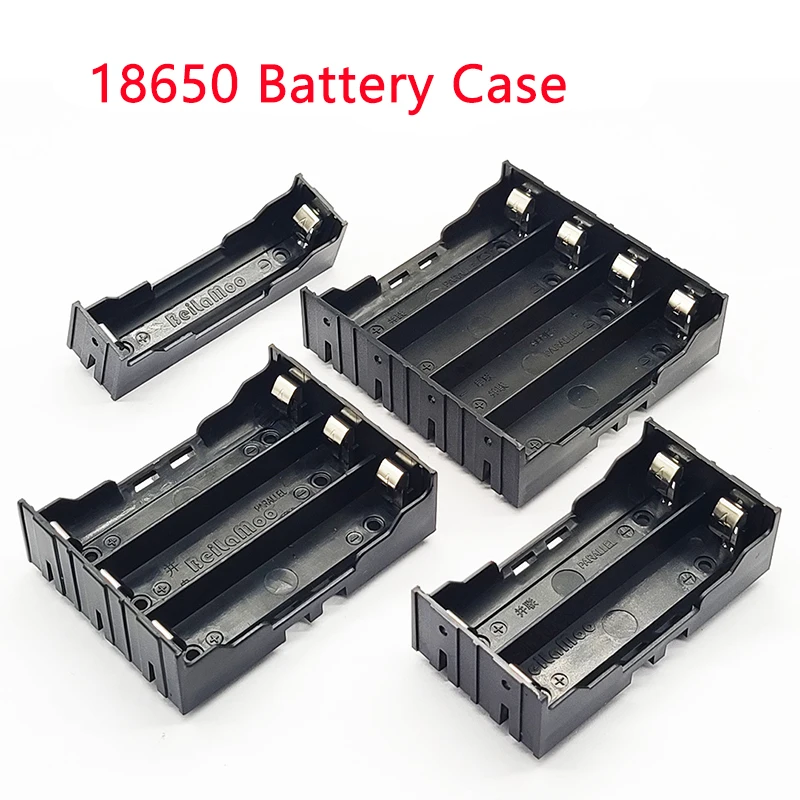 4 Slots Kunststoff 18650 Batterie Fall 18650 Batterie Halter 1X 2X 3X 4X 18650 Batterie Box 18650 wiederaufladbare DIY Batterien Clip Box Image