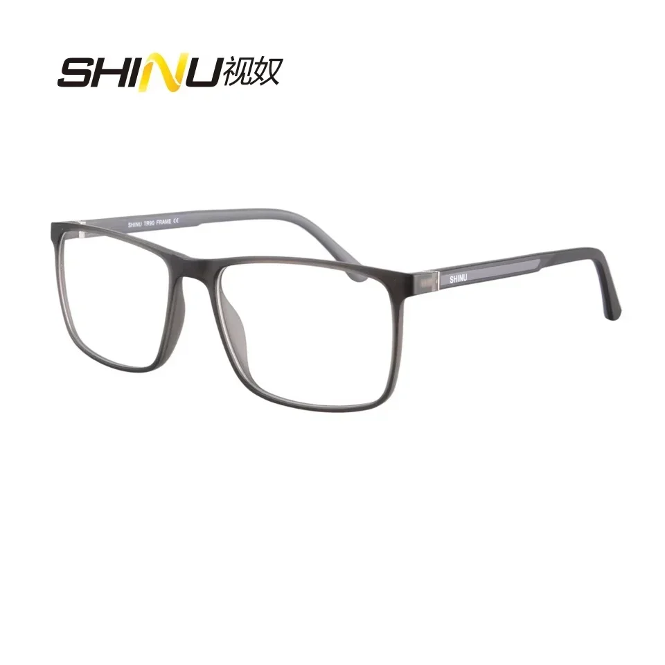 SHINU Progressive Multifokale Lesebrille Männer Tr90 Rahmen Federscharnier Multifokale Leser Computerbrille Sehen Sie Fern und Nah Image