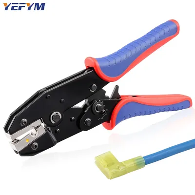 Flag Terminals FLDNY5.5-250 Crimper Pliers YF-09FL For 12-10AWG(4-6mm²) Wire Crimping Tools Spade Pre-Insulated Connector