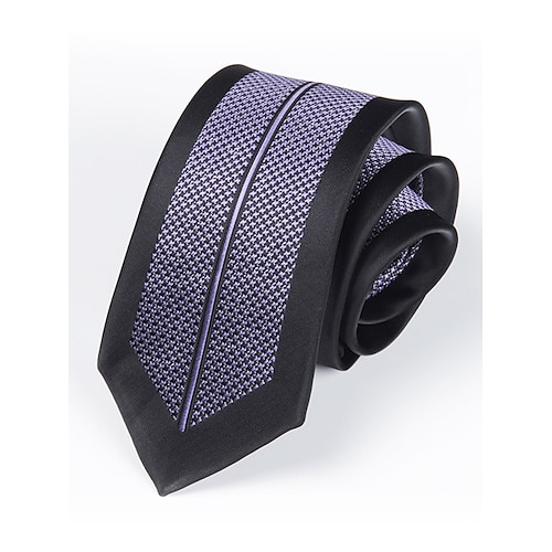 6 cm schmale Krawatte mit Positionierungsmuster für Herren – Streifen-, Blumen- oder Karomuster, elegante gewebte Seidenkrawatte für Business, Hochzeiten und formelle Anlässe Image