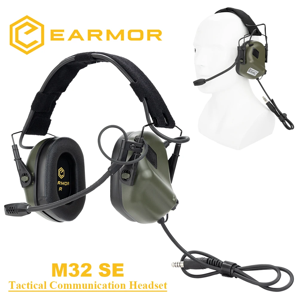 OPSMEN Earmor Airsoftsports Taktische M32 SE Noise Cancelling Kopfhörer Luftfahrt Kommunikation Softair Kopfhörer Schießen Image