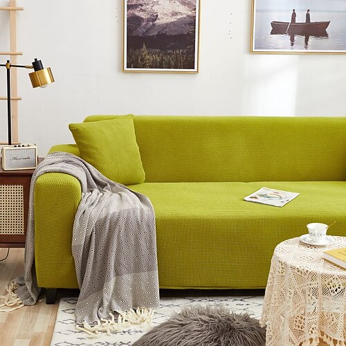 Elastischer Sofabezug aus Jacquard-Stoff, Stretch-Couchbezug, L-förmige Sofa-Schonbezug, Eckbezug für Wohnzimmer, 1/2/3/4 Sitze Image