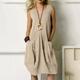 Women's T shirt Dress Solid Color Elegant Fashion Basic Sleeveless Sleeveless Crew Neck Regular Tops Party Evening Wear Daily Weekend Zipper Pocket Army Green Navy Blue Orange Khaki Spring, Fall