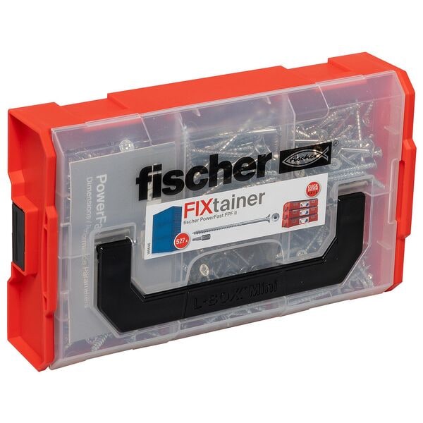 fischer Holzbauschrauben-Sortiment FixTainer PowerFast II TX TG 4/4,5/5 x 35/40/45/50/60