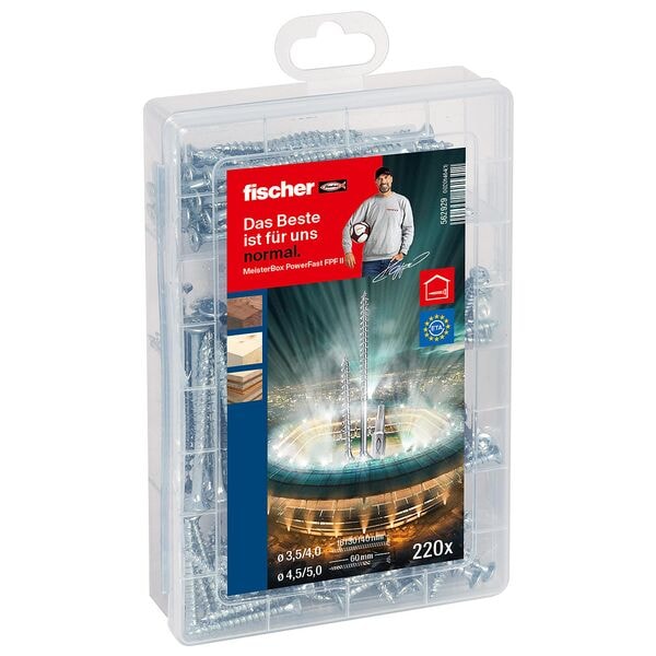 fischer Holzbauschrauben-Sortiment Meisterbox - PowerFast II SK TG/VG TX 3,5/4/4,5/5 x 1 Image
