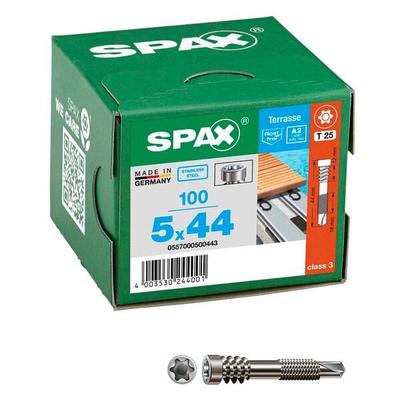 SPAX Terrassenschrauben T25 Zylinderkopf A2 5 x 44 mm 100 Stück Image