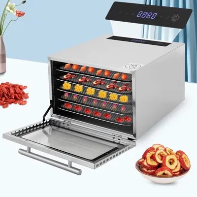 5 Trays Food Dehydrator Machine Stainless Steel Large Capacity Suitable for Drying Vegetables,