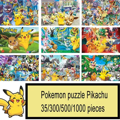Pokemon jigsaw puzzle Pikachu 108/200/300/500/1000 pieces wooden onePiece Puzzles for Adults